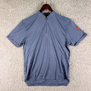 Apparel Collection McDonalds 1/4 Zip Shirt Mens Large Blue Employee Work Uniform